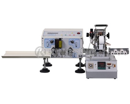 Automatic Cable Stripping Splitting with Hot Stamp Wire Marking Machine